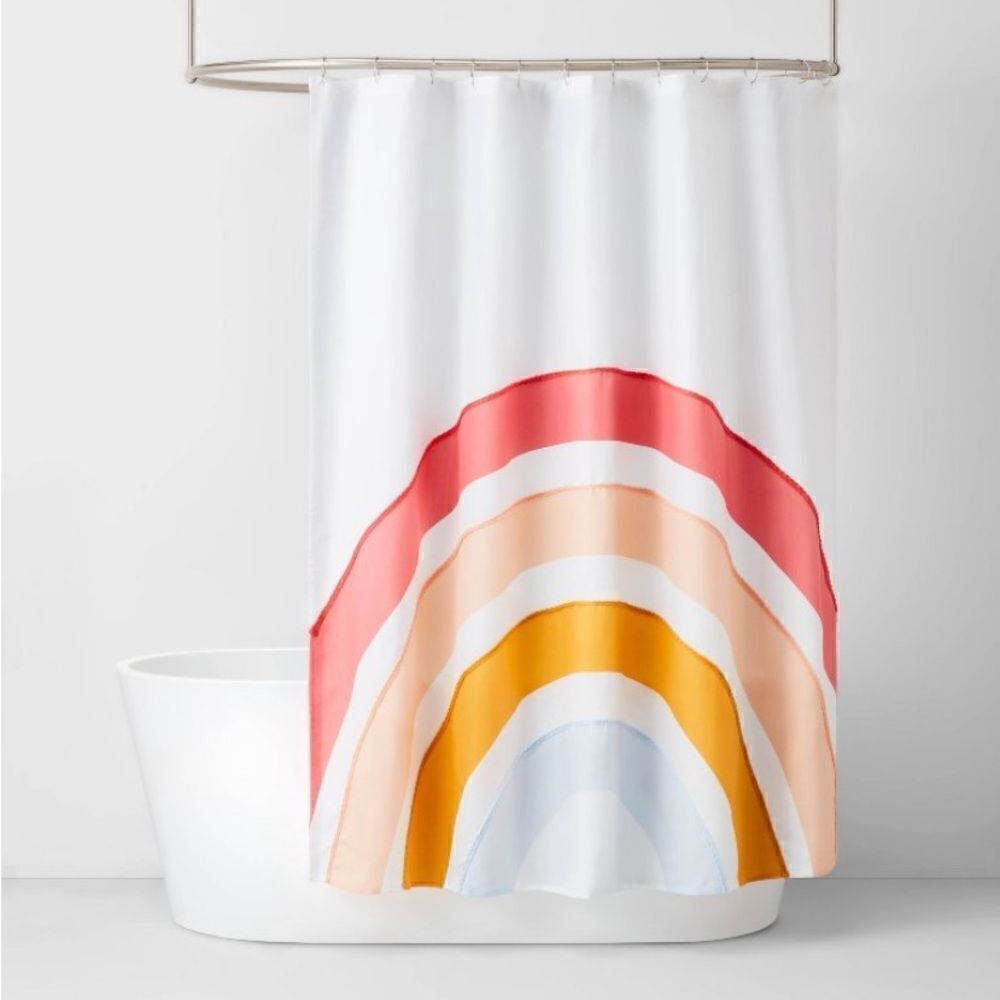 Pillowfort Rainbow Fabric Shower Curtain